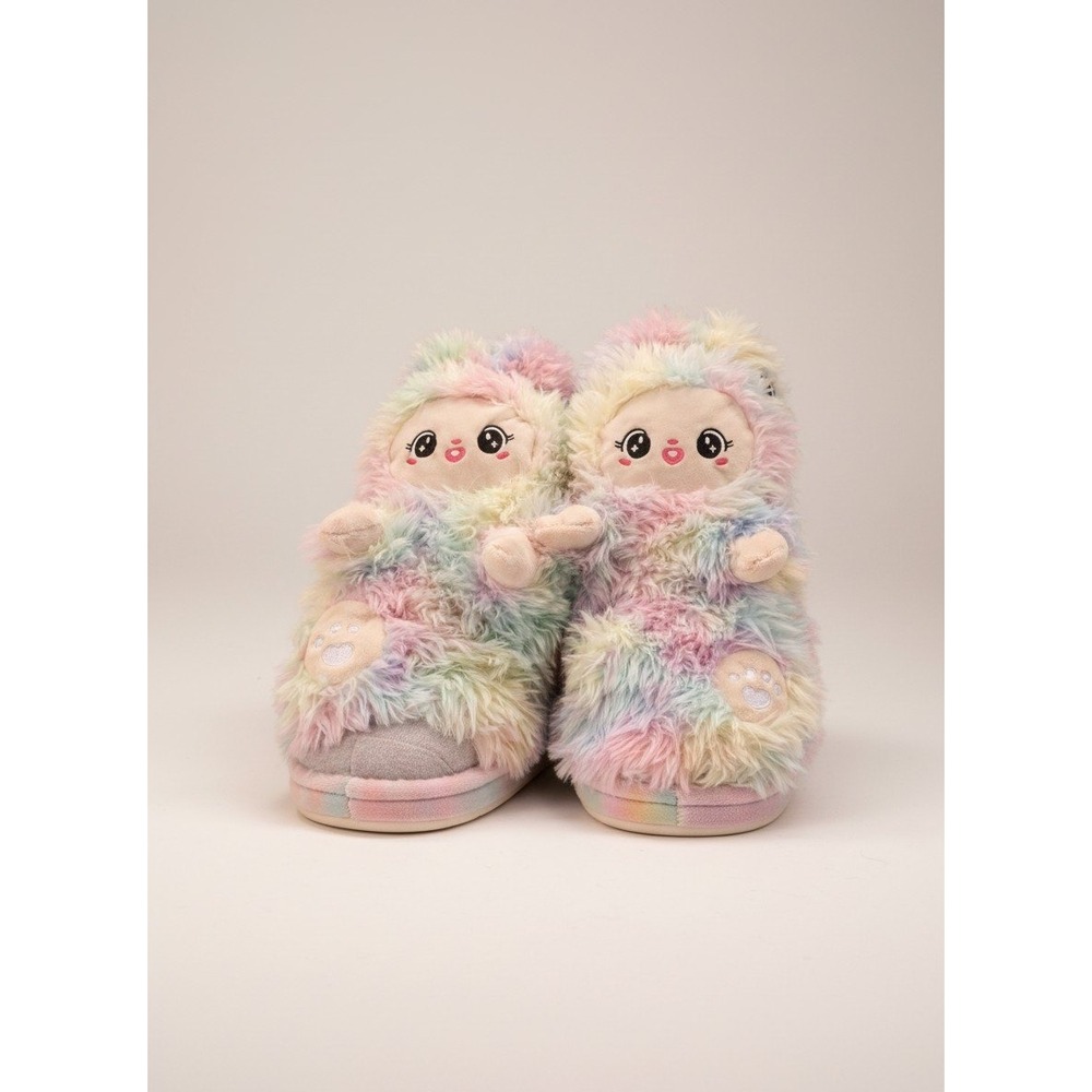 Snugimals Blue Plush Animal Slippers Size L 9/10 Cute Cozy‎ Fuzzy House Shoes